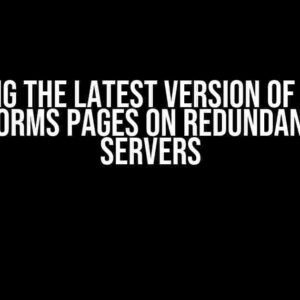 Ensuring the Latest Version of ASP.NET Web Forms Pages on Redundant Web Servers