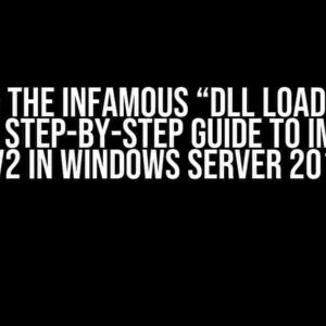 Solving the Infamous “DLL Load Failed” Error: A Step-by-Step Guide to Importing cv2 in Windows Server 2012