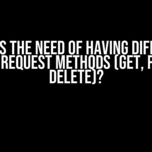 What is the Need of Having Different Types of Request Methods (GET, POST, PUT, DELETE)?